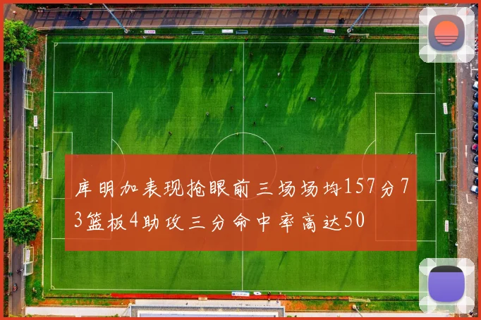 库明加表现抢眼前三场场均157分73篮板4助攻三分命中率高达50